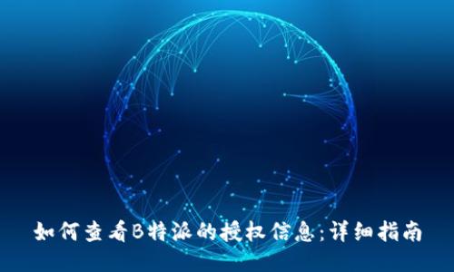 如何查看B特派的授权信息：详细指南