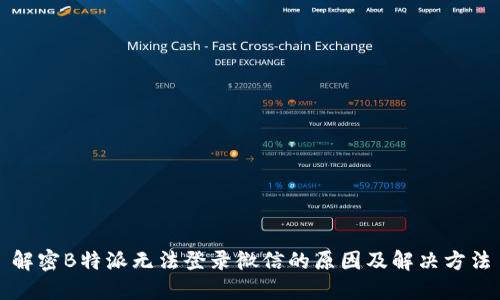 解密B特派无法登录微信的原因及解决方法