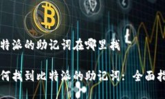 比特派的助记词在哪里找如何找到比特派的助记